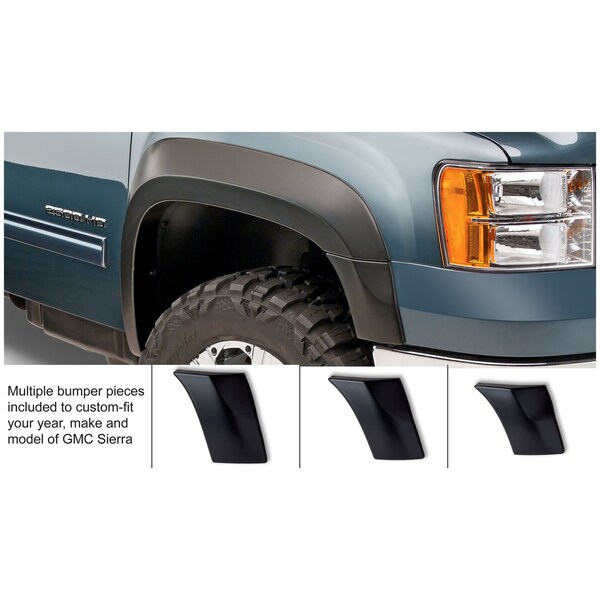 Bushwacker 07-14 GMC SIERRA 6.5/8FT BED EXTEND-A-FENDER FLARES-FRONT ONLY 40107-02 - main